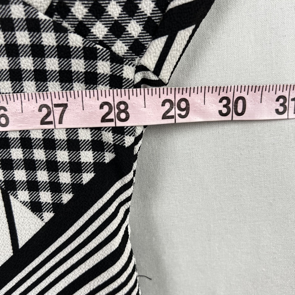 Kiyonna Kimono Womens 2X Cardigan Black White Checked Stripe Artsy - Picture 5 of 15